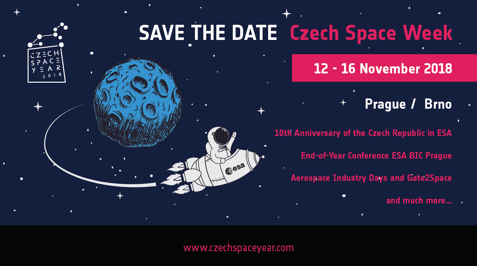 Save the date - Czech space week - Czech space year 2018