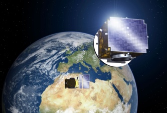 Proba-3 let dvou drużic ve formaci<br>Credit: ESA - P. Carril, 2013 